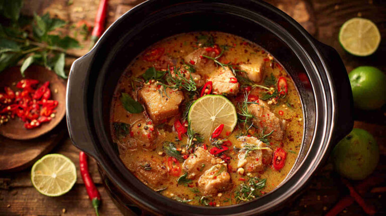 Slow Cooker Spicy Thai Coconut Fish Stew