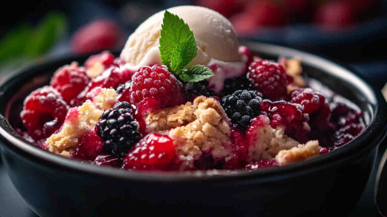 Crockpot Gluten-Free Berry Cobbler recipe