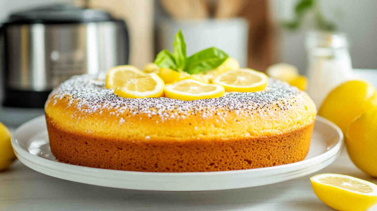 Crockpot Lemon Poppy Seed Cake recipe