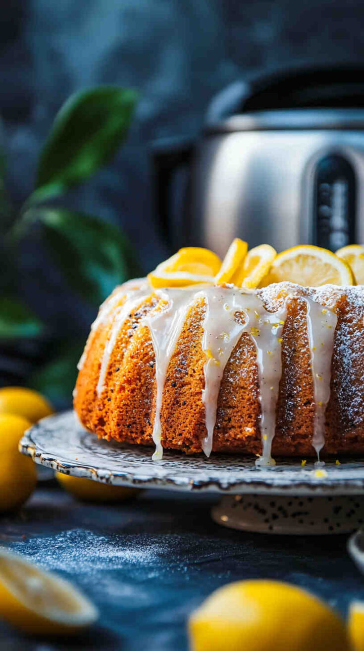 Crockpot Lemon Poppy Seed Cake recipe