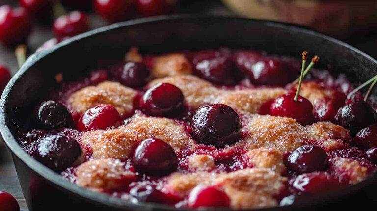 Slow Cooker Cherry Cobbler recipe