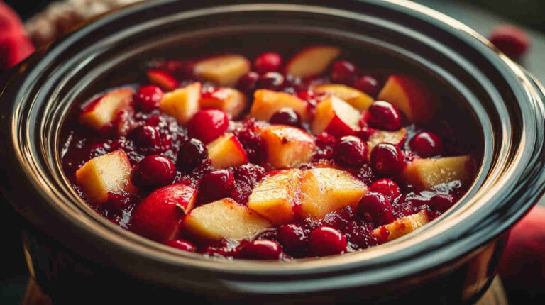 Slow Cooker Cranberry Apple Cobbler recipe