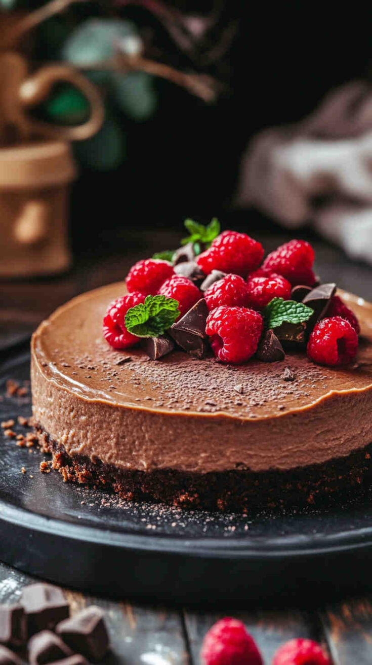 Slow Cooker Flourless Chocolate Cheesecake recipe