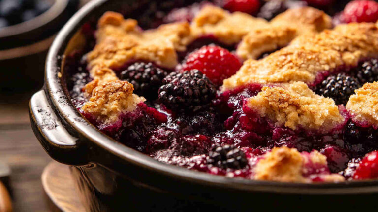 Slow Cooker Mixed Berry Cobbler recipe
