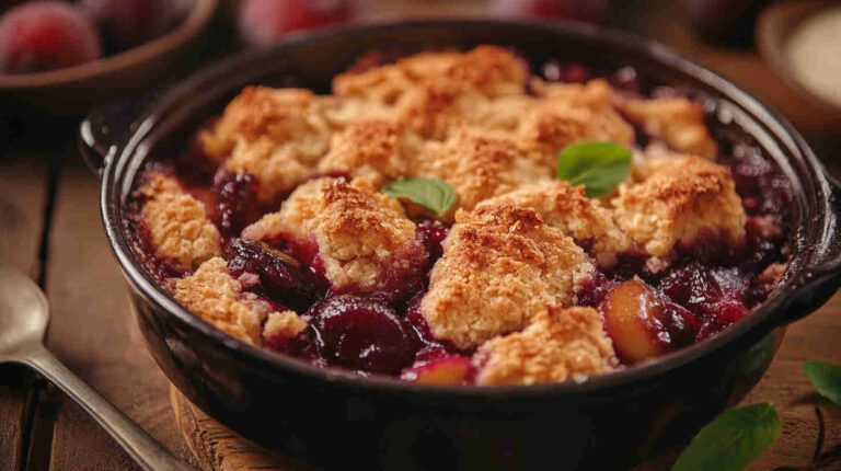 Slow Cooker Plum Cobbler recipe