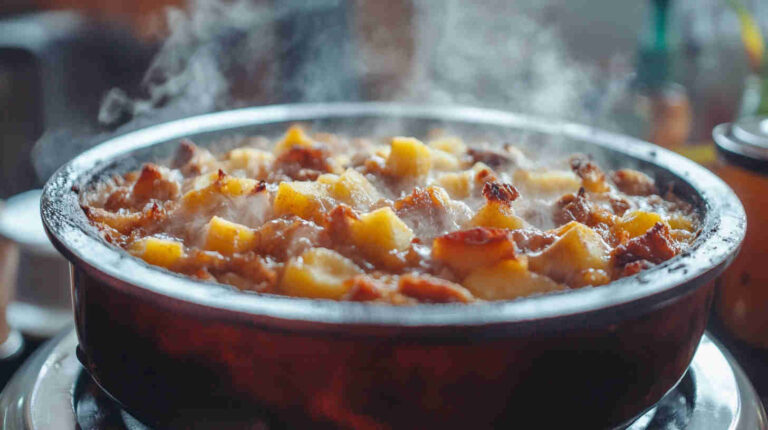 Slow Cooker Tropical Fruit Cobbler recipe