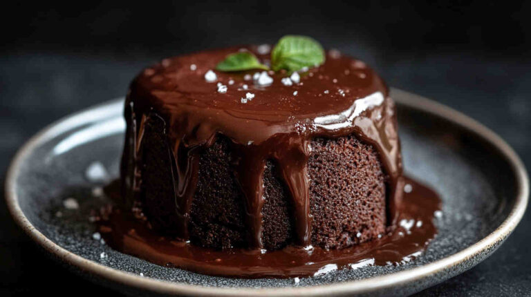 Slow Cooker Dark Chocolate Sea Salt Lava Cake Recipe 12