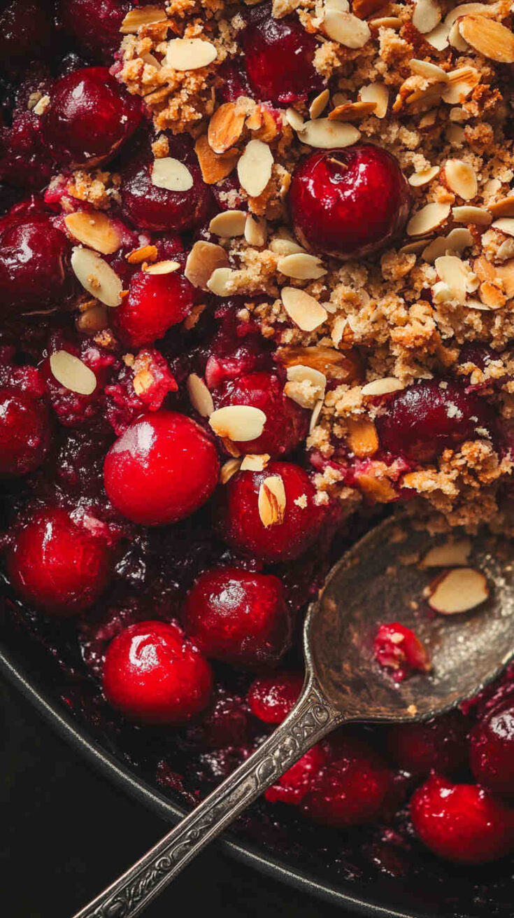 Crockpot Cherry Almond Crisp recipe