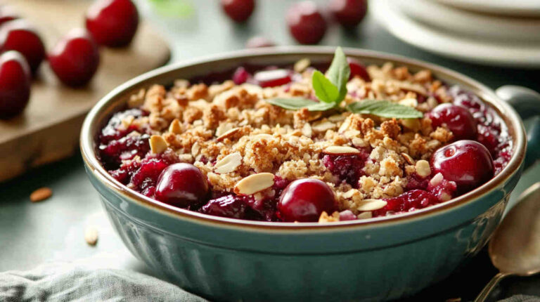 Crockpot Cherry Almond Crisp Recipe 8