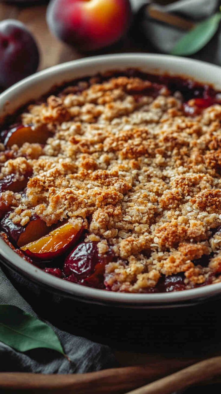 Crockpot Plum Crisp recipe