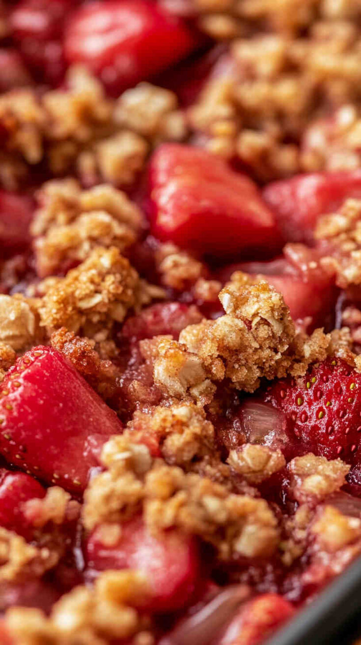 Crockpot Strawberry Rhubarb Crisp recipe