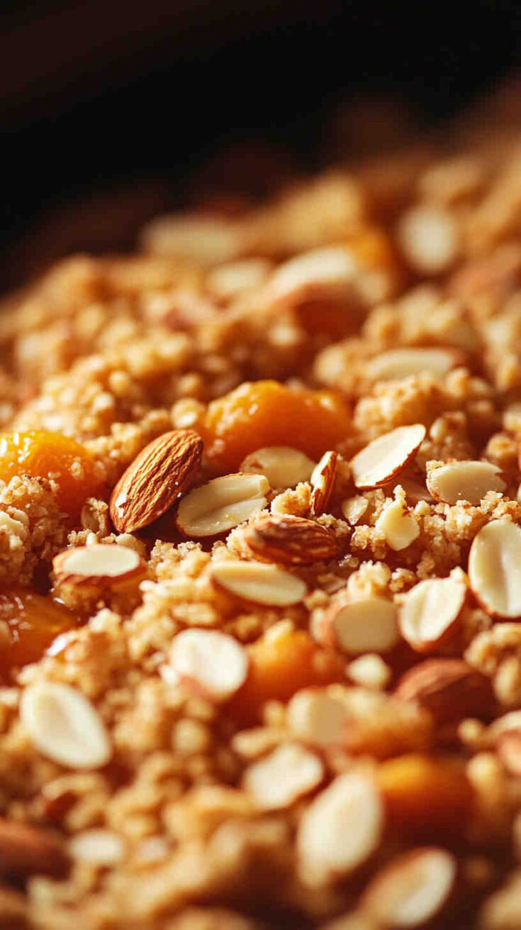 Slow Cooker Apricot Almond Crumble recipe