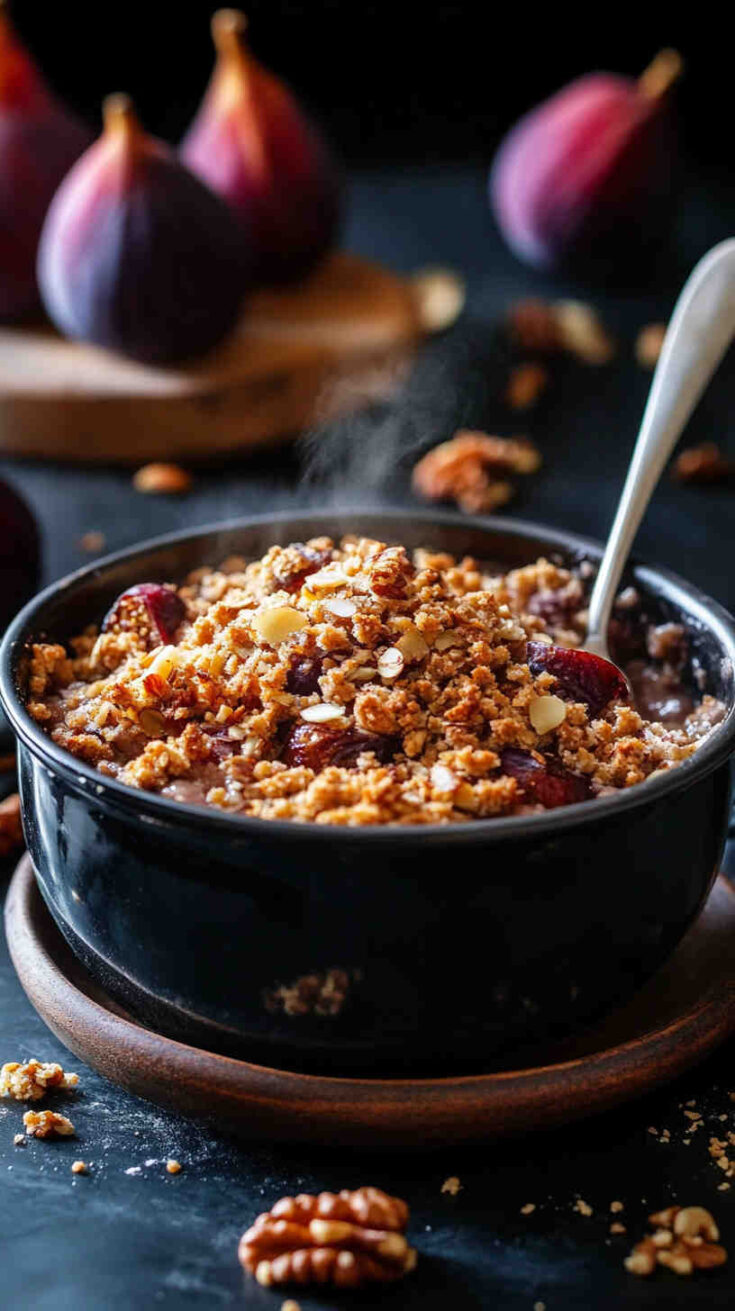 Slow Cooker Fig and Walnut Crumble recipe