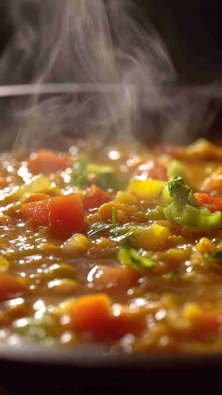 Slow Cooker Lentil Soup With Vegetables 1