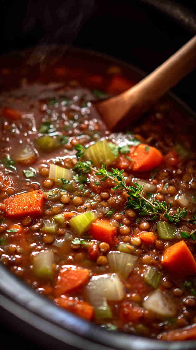 Slow Cooker Lentil Soup With Vegetables 32