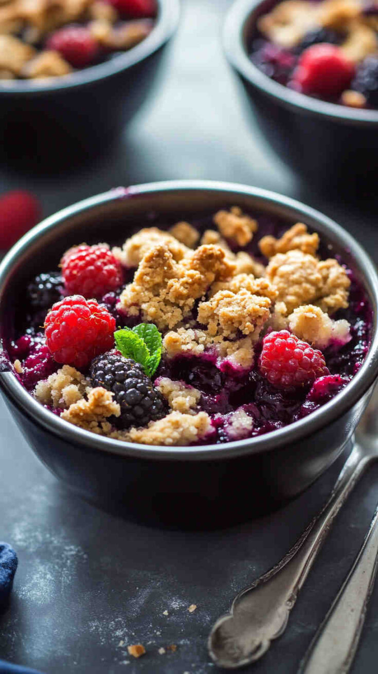 Slow Cooker Mixed Berry Crumble recipe