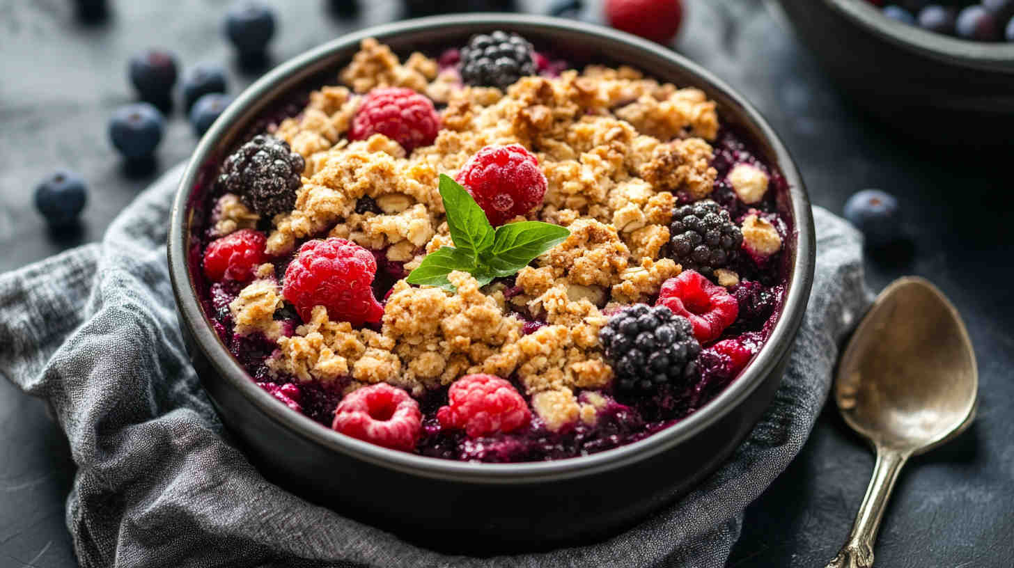 Slow Cooker Mixed Berry Crumble Recipe 9