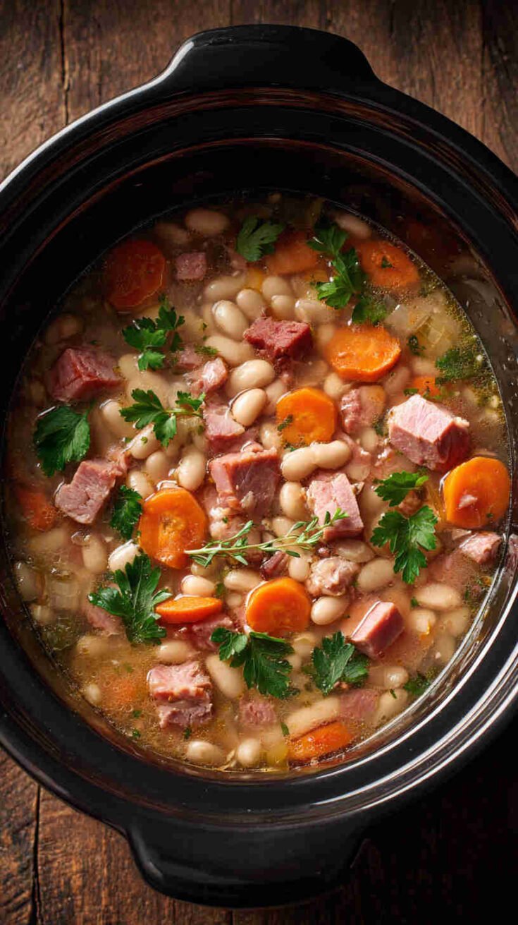 Slow Cooker Navy Bean And Ham Soup 25