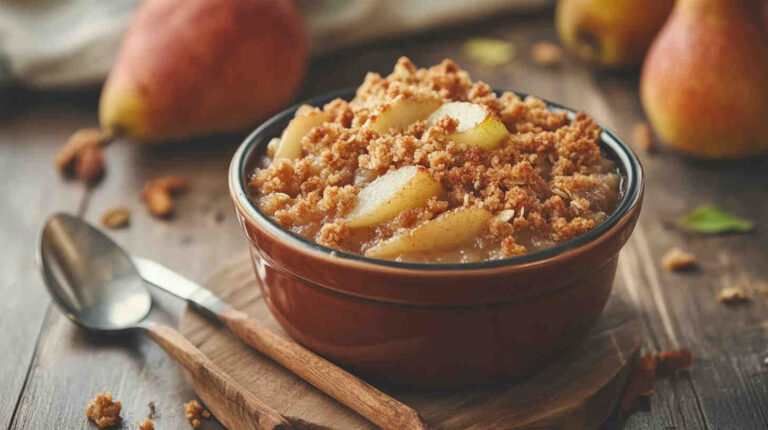 Slow Cooker Pear And Cinnamon Crisp Recipe 11