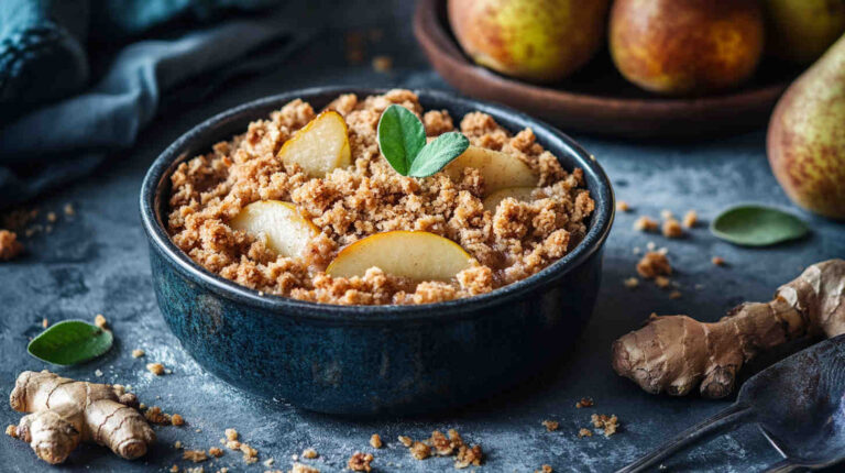 Slow Cooker Pear And Ginger Crumble Recipe 12