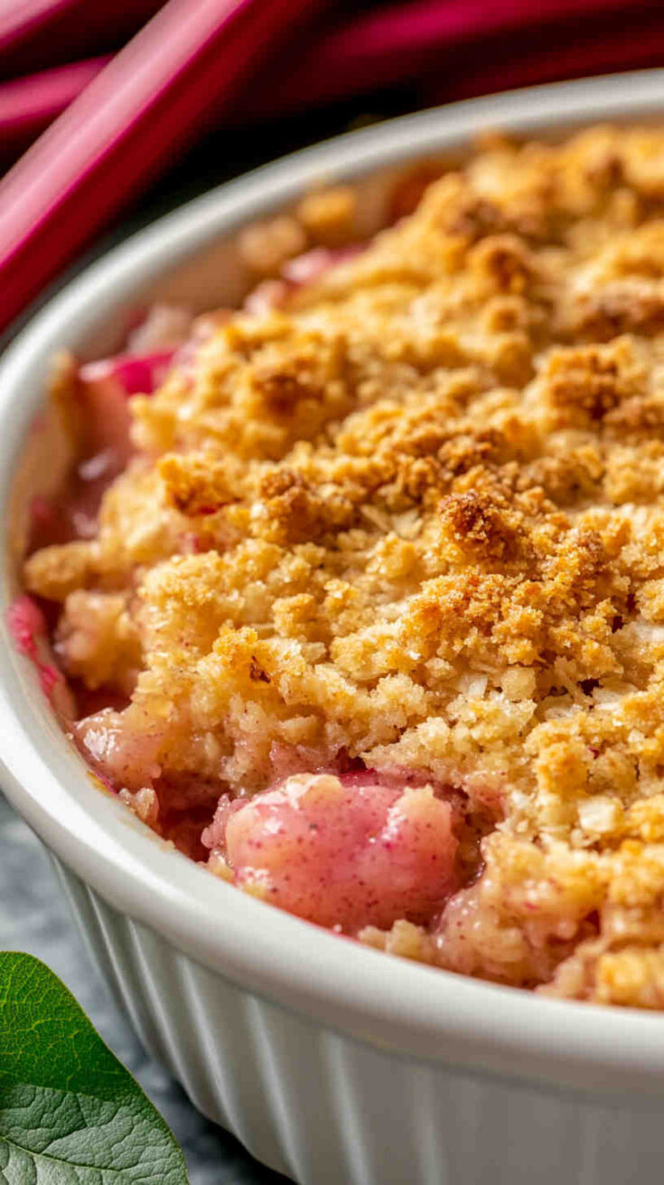 Slow Cooker Rhubarb Crumble recipe