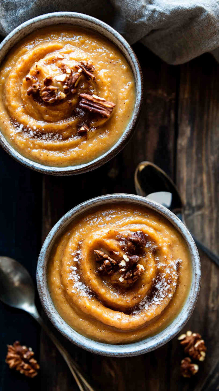 Slow Cooker Sweet Potato and Maple Pudding