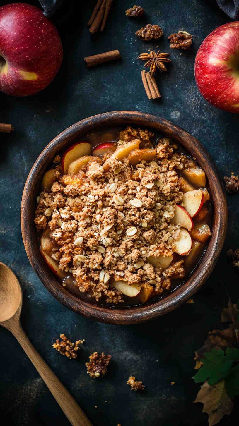 Slow Cooker Sweet Potato Apple Crisp