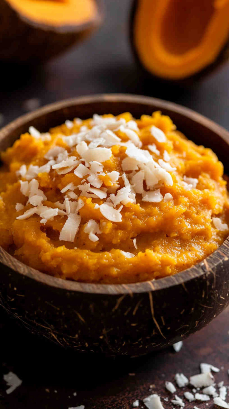 Slow Cooker Sweet Potato Coconut Pudding