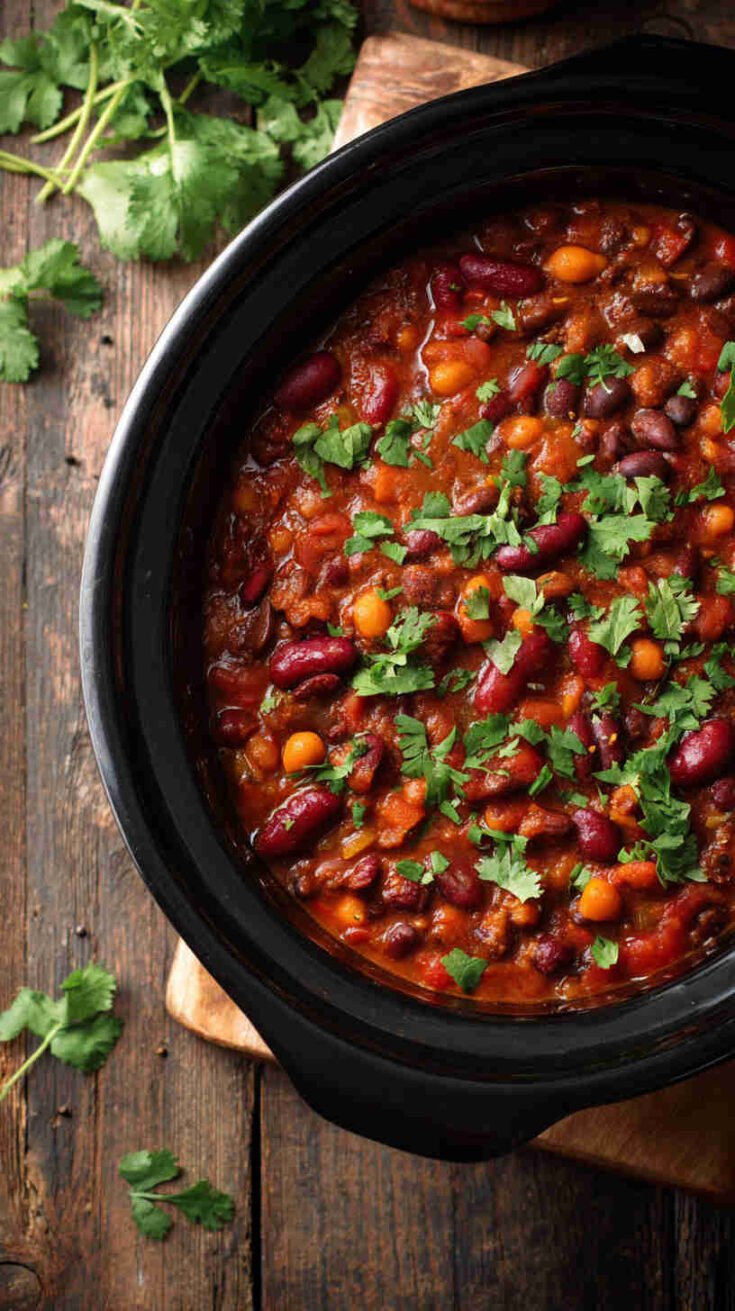 Slow Cooker Three Bean Chili 3