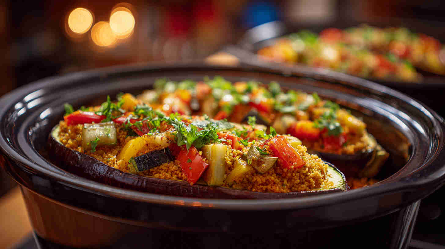 Crockpot Couscous Stuffed Eggplant 28