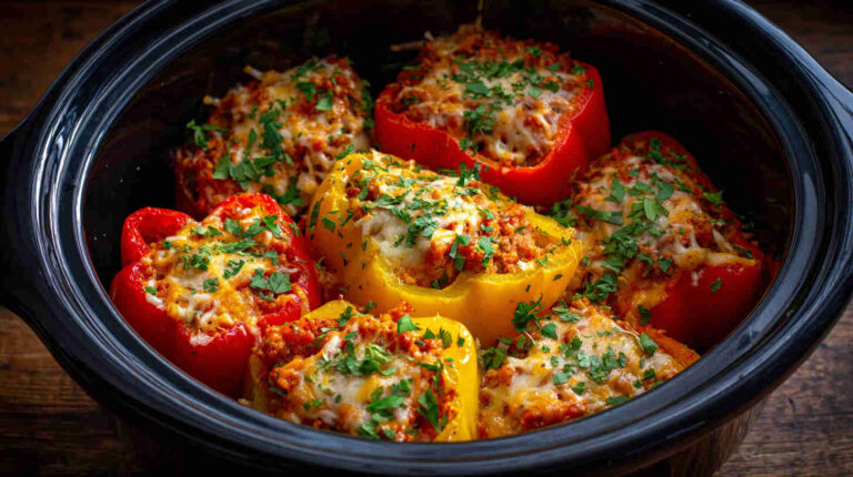 Crockpot Italian Sausage Stuffed Peppers 5