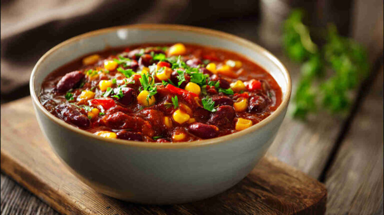 Crockpot Vegetarian Chili With Beans And Corn 4