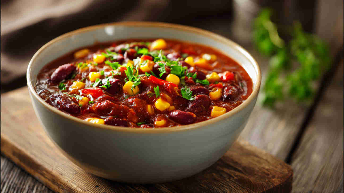 Crockpot Vegetarian Chili With Beans And Corn 4