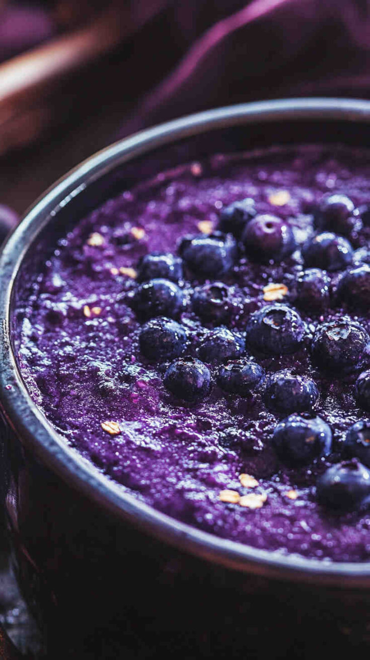 Slow Cooker Blueberry and Oat Bake