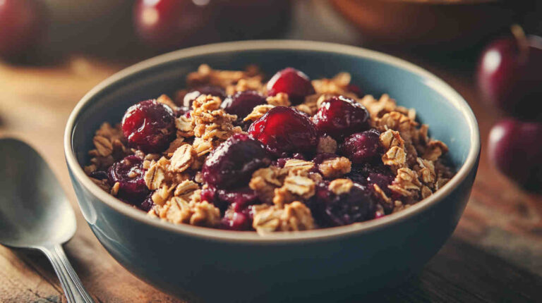 Slow Cooker Cherry And Oat Crisp 11