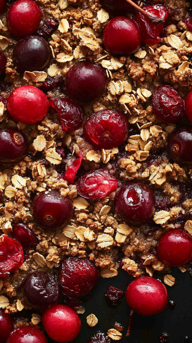 Slow Cooker Cherry and Oat Crisp