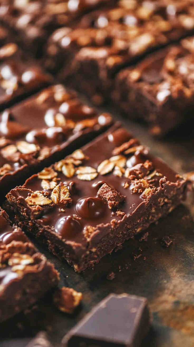 Slow Cooker Chocolate Peanut Butter Oat Bars