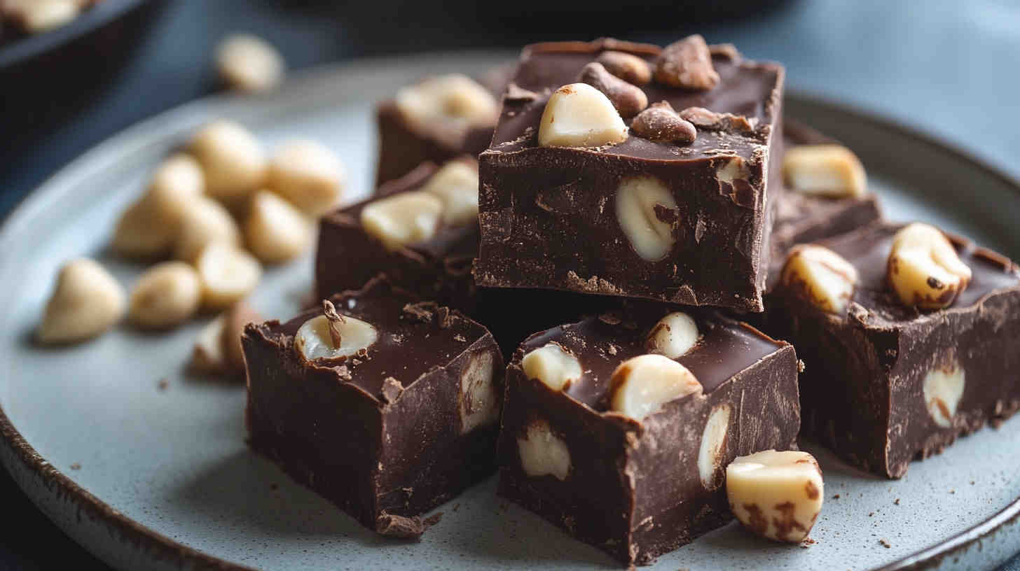 Slow Cooker Macadamia Nut Chocolate Fudge Recipe 16