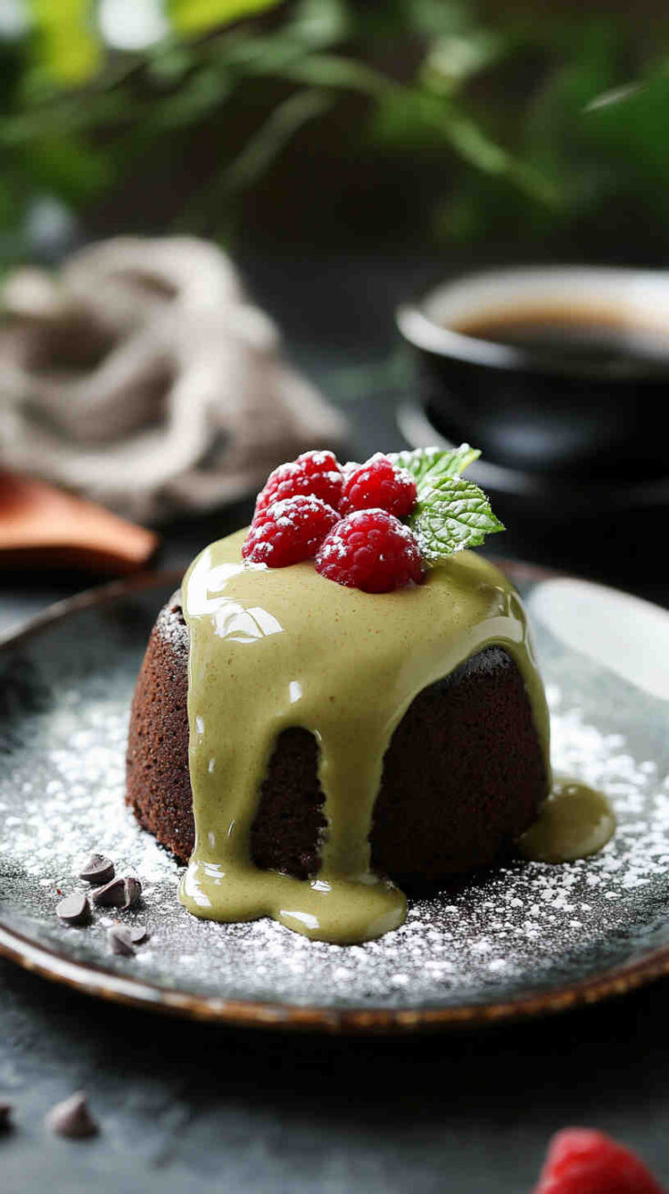 Slow Cooker Matcha White Chocolate Lava Cake recipe