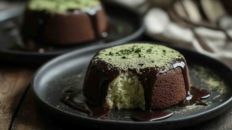 Slow Cooker Matcha White Chocolate Lava Cake Recipe 4