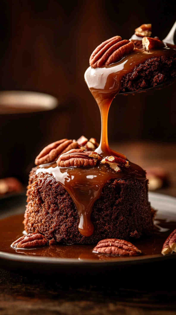 Slow Cooker Pecan Caramel Lava Cake recipe