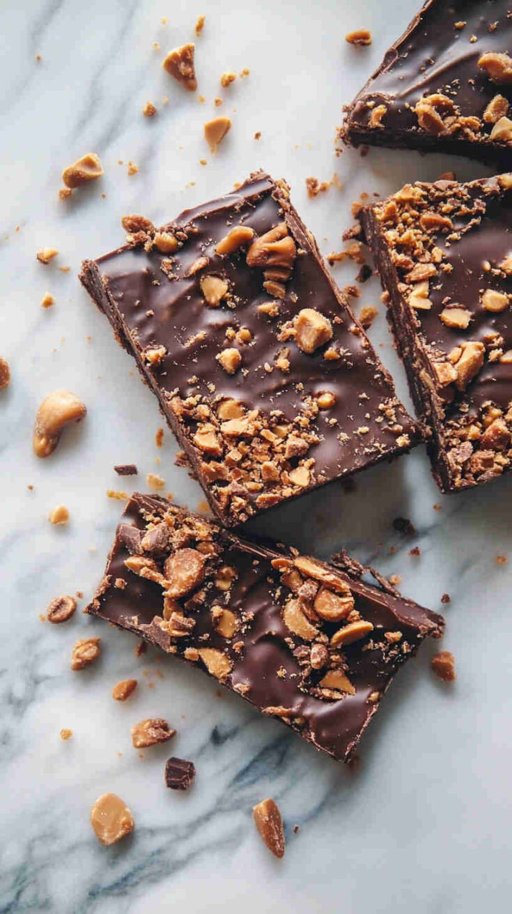 No-Bake Crockpot Chocolate PB Crunch Bars Recipe