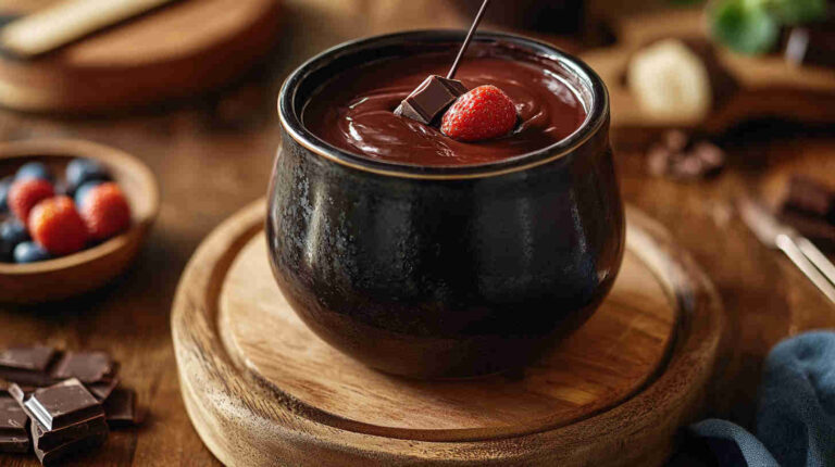 Slow Cooker Classic Chocolate Fondue Recipe 8