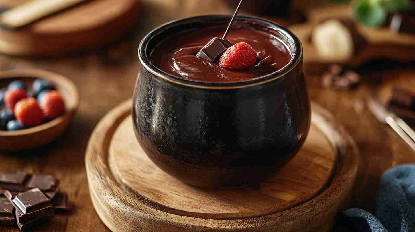 Slow Cooker Classic Chocolate Fondue Recipe 8